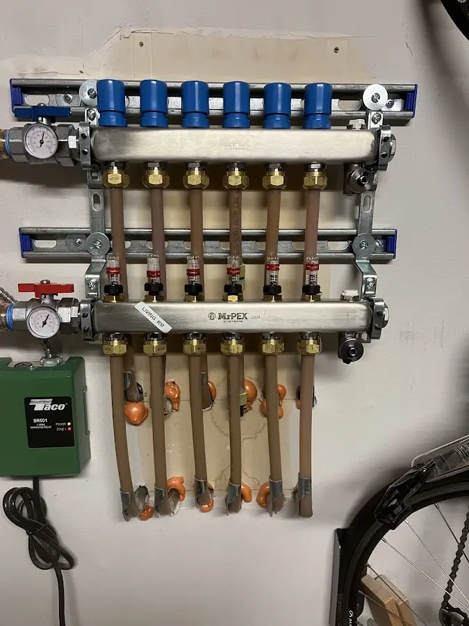 Plumber performing Gas Line Installation at a residential property in East Hanover